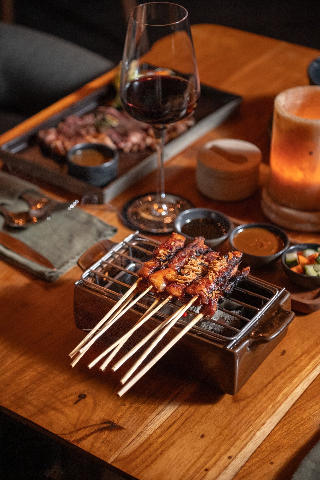 Tapas-style dish plated at Ijo, the restaurant at Desa Hay