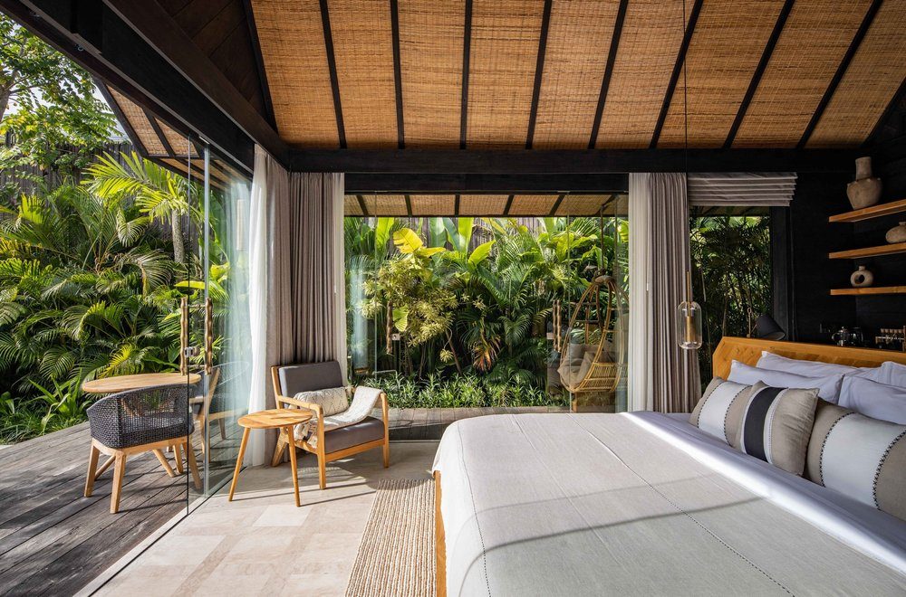 Interior of the Premium Jabu with hand-crafted Balinese furniture